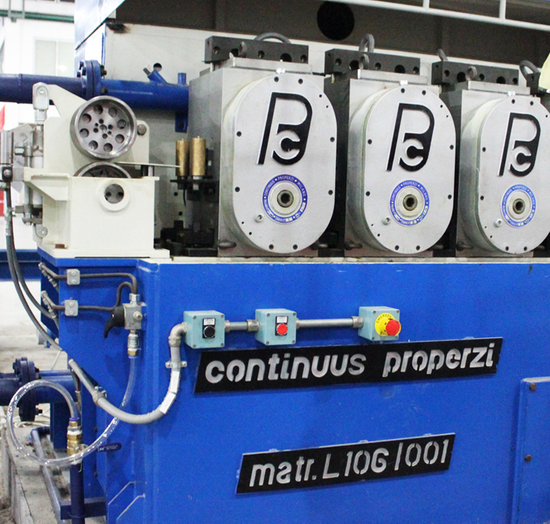 Italy PROPERZI-automatic continuous casting and rolling lead strip manufacturing line